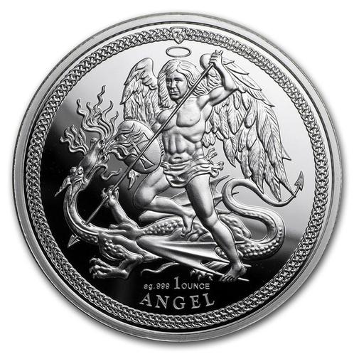 Isle of Man - Angels - 1 oz 2017 (100.000 oplage), Postzegels en Munten, Munten | Europa | Niet-Euromunten, Losse munt, Zilver