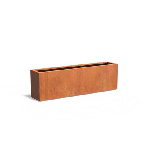 Cortenstaal plantenbak 200x40x60cm - Met bodem, Tuin en Terras, Bloembakken en Plantenbakken, 60 cm of meer, 100 cm of meer, Tuin