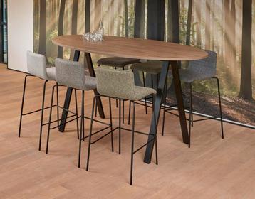 Bartafel Industrieel Ellips V-poot Hoog 220x110cm Leverbaar beschikbaar voor biedingen