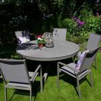 Mojito tuintafel rond 150 cm ceramic antraciet, Huis en Inrichting, Stoelen, Ophalen of Verzenden, Nieuw, Grijs