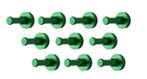 Set van 10 metalen kledinghaken, kapstok, groen, Ophalen of Verzenden, Nieuw