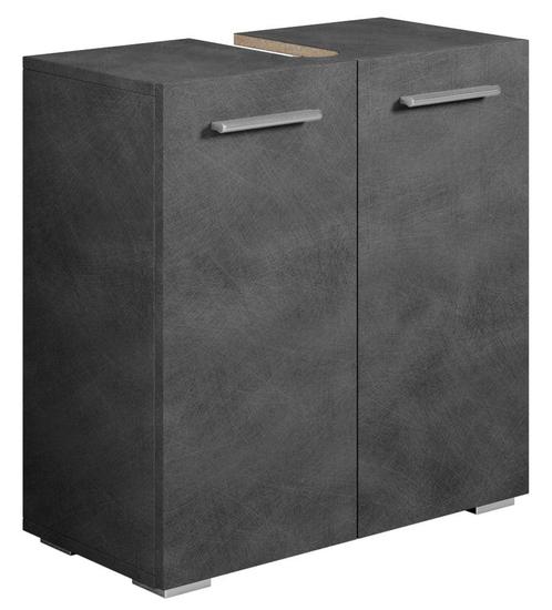 Wastafelkast Jupiter 60 x 30 x 60 cm Donker Grijs, Huis en Inrichting, Badkamer | Badkamermeubels, Nieuw, Wastafelkast, Verzenden
