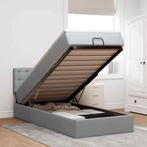 vidaXL Bed poef met matras en LEDs 90x200 cm stof, Huis en Inrichting, 90 cm, Eenpersoons, Verzenden, Nieuw
