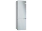 Bosch -   Serie 4 Vitafresh Koel-vriescombinatie Zilver, 200 liter of meer, Verzenden, 60 cm of meer, Met aparte vriezer