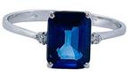 Zonder Minimumprijs - Ring - 18 karaat Witgoud Saffier -, Sieraden, Tassen en Uiterlijk, Ringen, Nieuw
