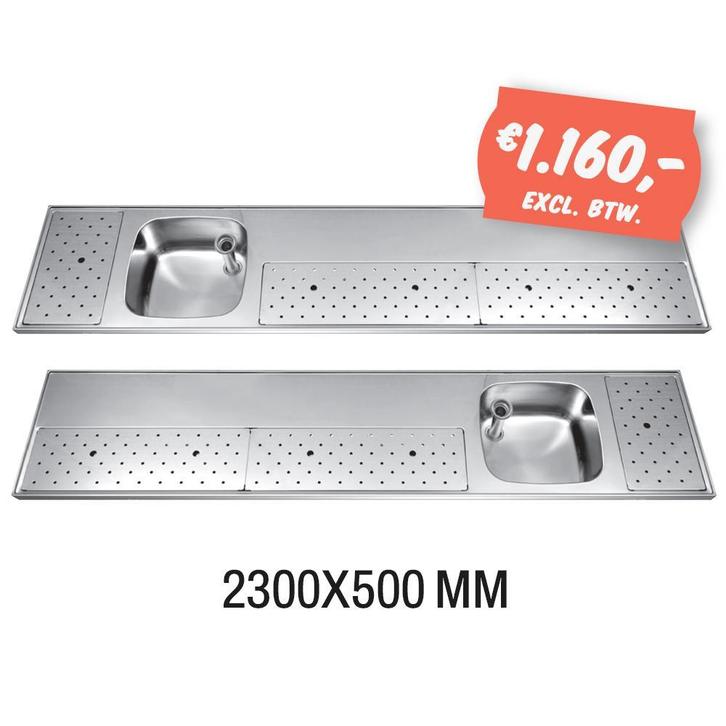 RVS Spoeltapblad ST-BB230-1 - Horecajenp.nl, Zakelijke goederen, Horeca | Meubilair en Inrichting, Nieuw in verpakking