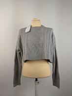 Bershka grey cable knit cropped sweater, Verzenden, Nieuw