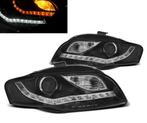 Koplampen Audi A4 B7 04-07 DRL look Zwart, Ophalen of Verzenden, Nieuw