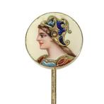 Zonder Minimumprijs - Speld - 18 karaat Geel goud - Emaille,