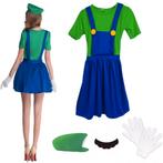 Luigi Loodgieter Kostuum - Groene Jumpsuit met - Maat XL, Ophalen of Verzenden, Nieuw