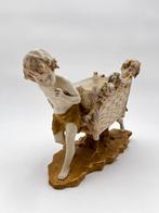Ernst Wahliss - Beeld, Kinderen met bloemenmand - 30 cm -, Antiek en Kunst