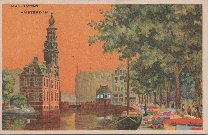 AMSTERDAM - Munttoren Amsterdam, Verzamelen, Ansichtkaarten | Nederland, Verzenden