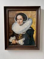 Tegel (20) - Portret van Willemina van Braeckel - signiert:, Antiek en Kunst, Antiek | Glas en Kristal