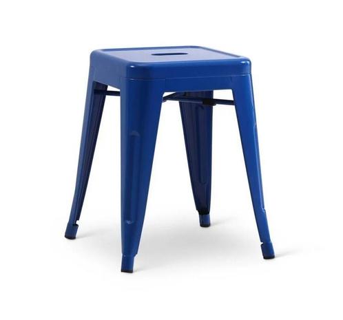 Stapelkruk Hamburg metalen kruk Blauw (Poef, Stoelen), Huis en Inrichting, Stoelen, Nieuw, Verzenden