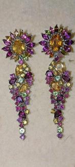 Zonder Minimumprijs - Oorbellen Zilver Gemengde edelstenen -, Sieraden, Tassen en Uiterlijk, Oorbellen, Nieuw