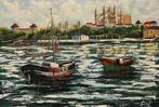 Europese school (XX) - Boats by the Cathedral
