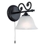 Malage wandlamp Landelijk / Klassiek Zwart / Wit, Huis en Inrichting, Lampen | Wandlampen, Ophalen of Verzenden, Nieuw, Glas, Klassiek