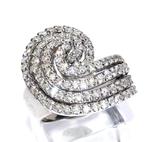Ring - 18 karaat Witgoud - 3.95ct. tw. Diamant (Natuurlijk), Nieuw