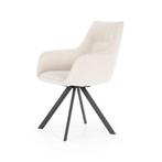Eetkamerstoel By-Boo Bliss with armrest - beige 240094, Overige kleuren, Nieuw, Stof, Vijf, Zes of meer stoelen