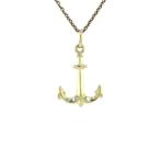 Gouden hanger anker 14 karaat, Verzenden, Zo goed als nieuw, Goud, Goud