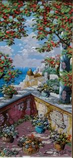 Ernesto Rispoli (1948) - Terrazza fiorita a Positano