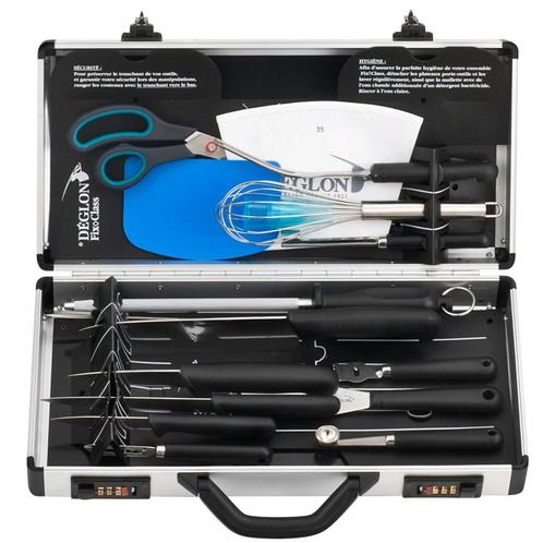 Déglon Middelgrote aluminium koffer - 18-delige set met p.., Huis en Inrichting, Keuken | Keukenbenodigdheden, Nieuw, Ophalen of Verzenden