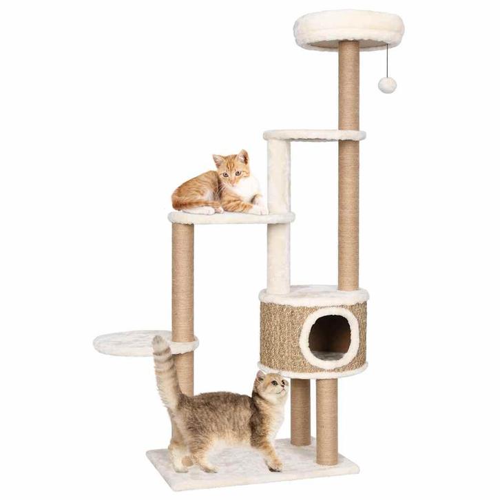 vidaXL Kattenmeubel met luxe kussen en krabpalen 148 cm, Dieren en Toebehoren, Katten-accessoires, Nieuw, Verzenden