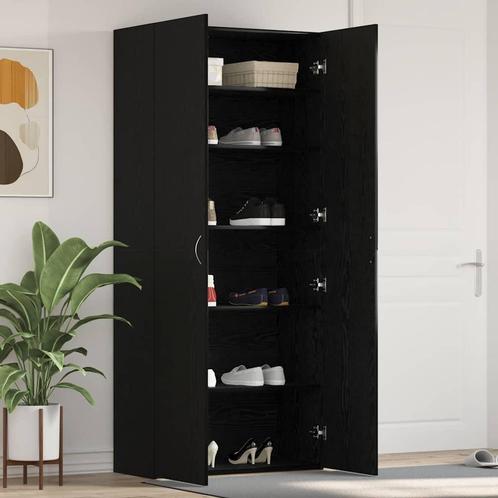 vidaXL Schoenenkast met plank Zwart 80 x 35.5 x 180 cm, Huis en Inrichting, Kasten | Schoenenrekken, Nieuw, Verzenden