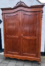 niet uitneembare grenen tweedeurs kuifkast 160 Br x210H, Antiek en Kunst, Antiek | Meubels | Kasten