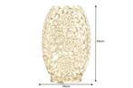 Filigrane Design Vaas ABSTRACT BLAD goud 50cm Handarbeit -, Ophalen of Verzenden, Nieuw