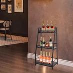 Vrijstaand Hoek Wijnrek – 3-Lagen Flessenrek met Planken, Verzenden, Nieuw