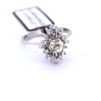 Ring - 18 karaat Witgoud Diamant (Natuurlijk) - Diamant -, Nieuw