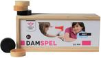 Damstenen Hout 30mm | Longfield - Gezelschapsspellen, Hobby en Vrije tijd, Gezelschapsspellen | Bordspellen, Verzenden, Nieuw