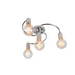 Art deco plafondlamp chroom 4-lichts - Facil