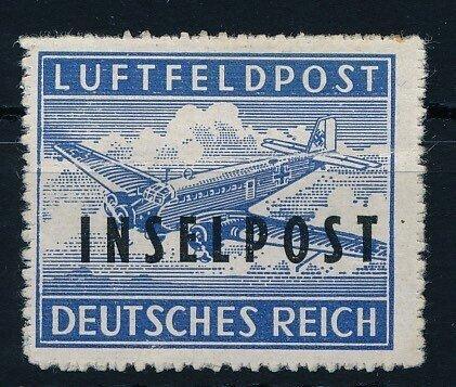 Eilandpost - Veldpost 1944 - Kentekenplaat met lokaal, Postzegels en Munten, Postzegels | Europa | Duitsland