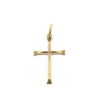 Gouden hanger van een kruis (religieus, kruis kettinghanger), Sieraden, Tassen en Uiterlijk, Bedels, Ophalen of Verzenden, Gebruikt