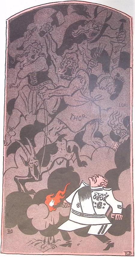 Göring zweert het nieuwe heidendom af (lijst optie, Lithos, Antiek en Kunst, Kunst | Litho's en Zeefdrukken, Verzenden