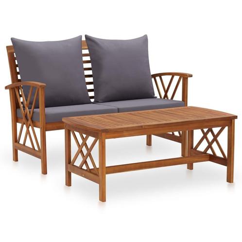 2-delige Loungeset: Acacia - Retourdeal - Comfortabel!, Tuin en Terras, Tuinsets en Loungesets, Nieuw, Hout, Tuinset, 2 zitplaatsen