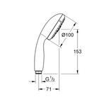 GROHE Vitalio Start 100 Handdouche - Ø 10 cm -, Ophalen of Verzenden, Zo goed als nieuw