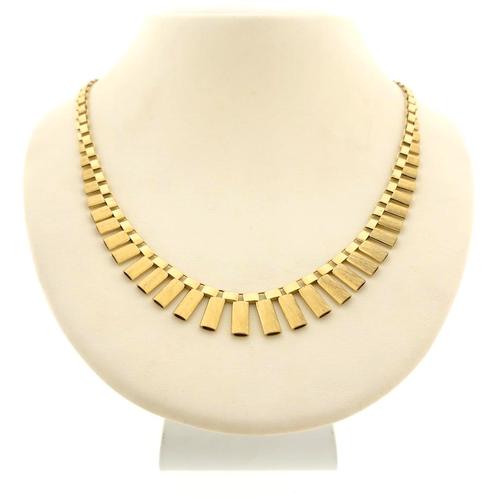 Gouden Cleopatra collier | 43,5 cm (schakelketting), Sieraden, Tassen en Uiterlijk, Kettingen, Overige kleuren, Gebruikt, Goud