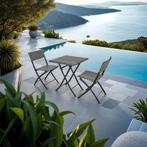 Wicker balkonset Trevi - grijs, Tuin en Terras, Tuinsets en Loungesets, Verzenden, Nieuw