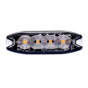 Ultra slim 4-LED Oranje flitser - R65 / R10 certificering E-