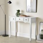 Console tafel sidetafel met 3 lades landelijk 100x35x78 cm w, Verzenden, Nieuw