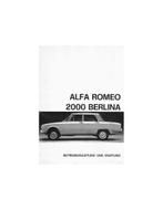 1971 ALFA ROMEO 2000 BERLINA INSTRUCTIEBOEKJE DUITS