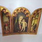 Drieluik - Hout - 1950-1960 - Maria met kind - 51 cm, Antiek en Kunst