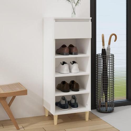 vidaXL Schoenenkast 40x36x105 cm bewerkt hout wit, Huis en Inrichting, Kasten | Schoenenrekken, Nieuw, Verzenden