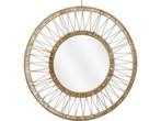 Mica Decorations Ludy Wandspiegel - H5 x Ø70 cm - Jute -, Huis en Inrichting, Woonaccessoires | Spiegels, Verzenden, Nieuw