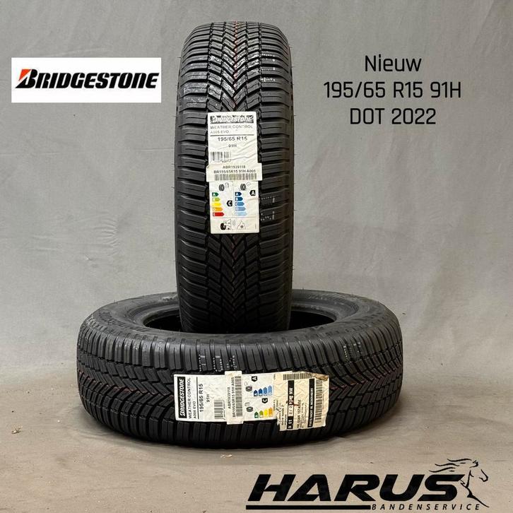 195/65/15 91H Bridgestone 4seizoensbanden nieuw 2 stuks, Auto-onderdelen, Banden en Velgen, 15 inch, Erkend duurzaam, All Season