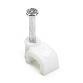 Kabelclip | Q-link | 6 mm (20 stuks, Plat, Wit), Doe-het-zelf en Verbouw, Elektra en Kabels, Nieuw, Verzenden