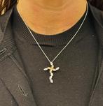 Halsketting - 18 karaat Geel goud, Witgoud - Diamant, Sieraden, Tassen en Uiterlijk, Kettingen, Nieuw